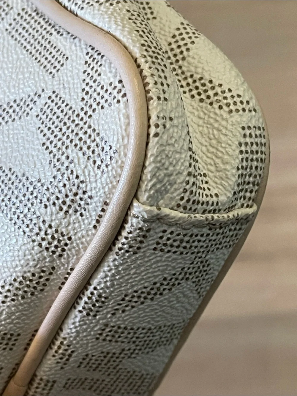 Michael Kors Cream Monogram Crossbody with Gold Hardware